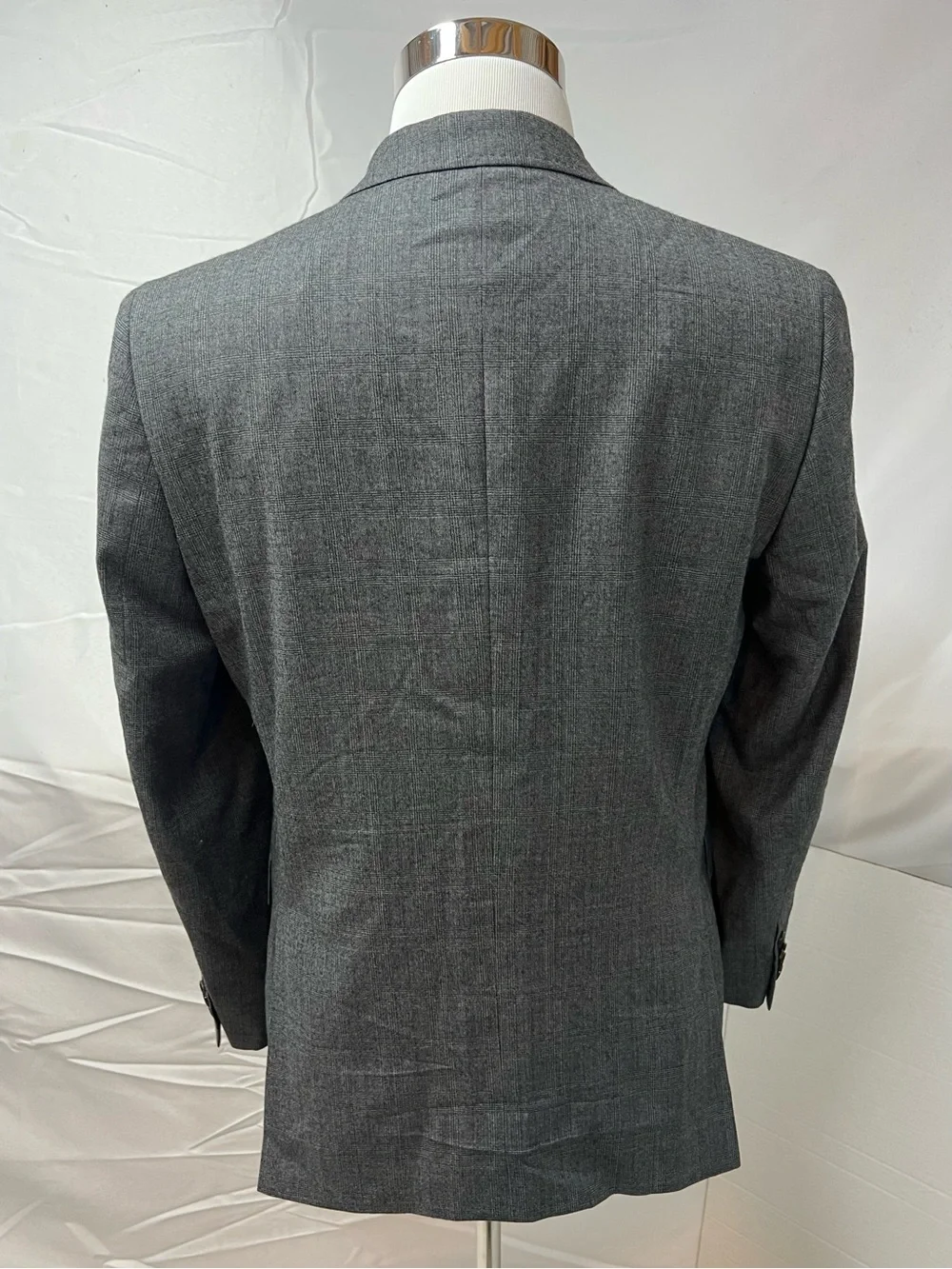 Ted Baker Endurance Men's 40S Slim Fit Gray Purple Plaid Wool Blazer Jacket
